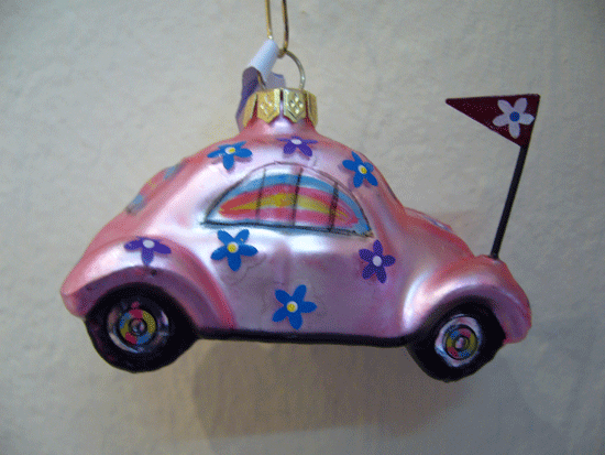 Auto "Käfer" rosa 20004L