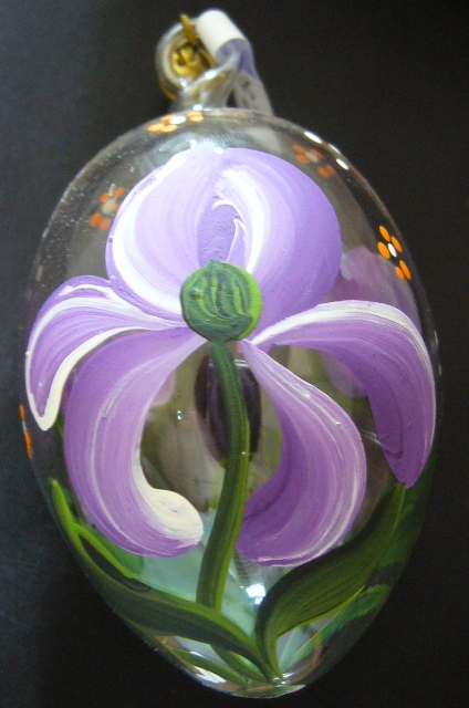 Osterei "Blumen lila" 19048FS