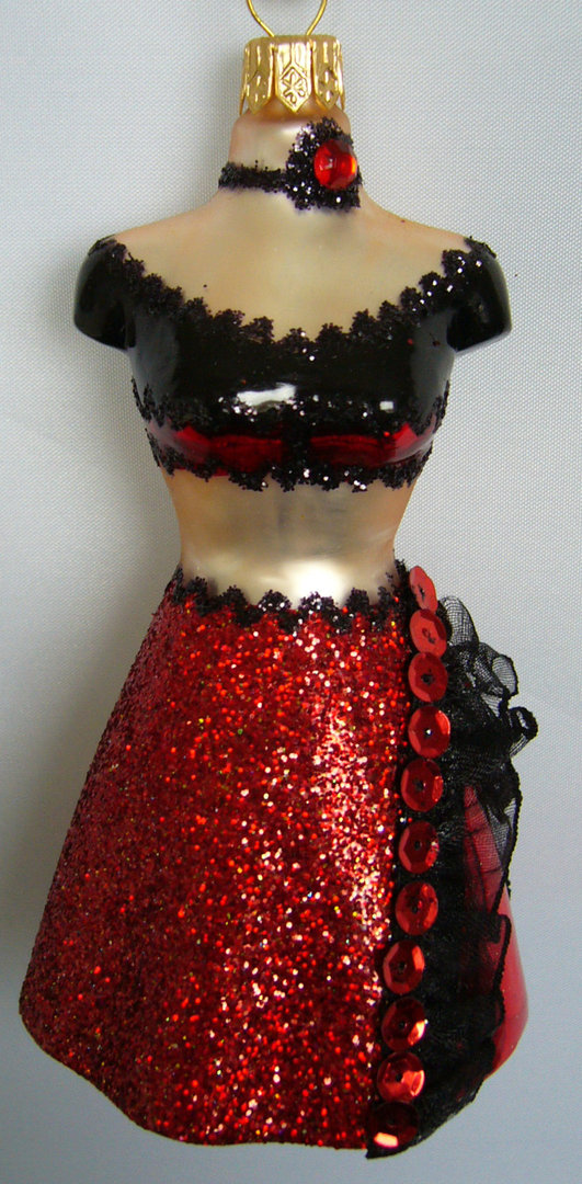 Kleid rot/schwarz 25019Imp