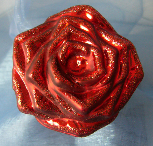 Rose dunkelrot, groß (Clip) 6064-1CH