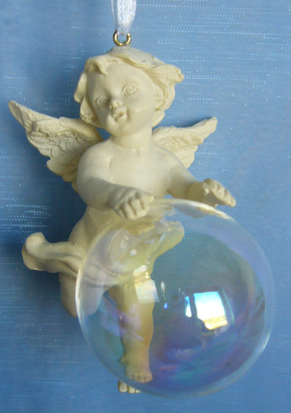 Engel mit Irisglaskugel 47005Wu