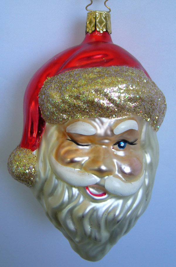 Weihnachtsmann-Kopf "Blinzler", groß 5164IG