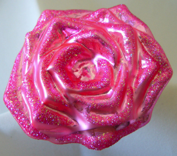 Rose rosa, groß (Clip) 13058C